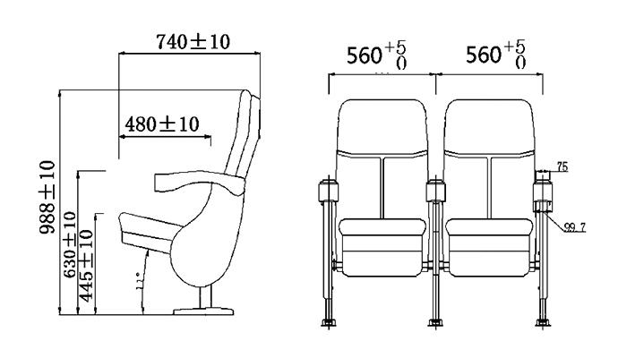 exquisitehome theater seating 4 seater hj16f competitive price for importer-1