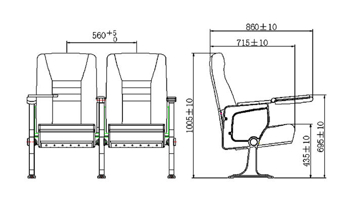 HONGJI elegant stadium theater seating furniture manufacturer for cinema-1