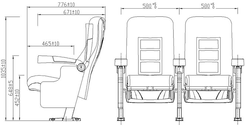 Cinema Chair Theater Chair Theater Seat Sale HJ9504-1