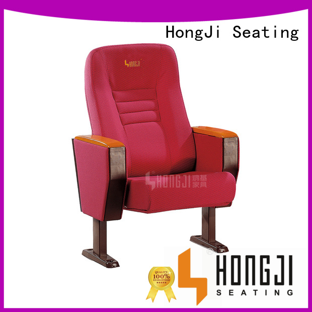 Tip-up Seat Fabric Back Auditorium Chair With Writing Pad HJ58A