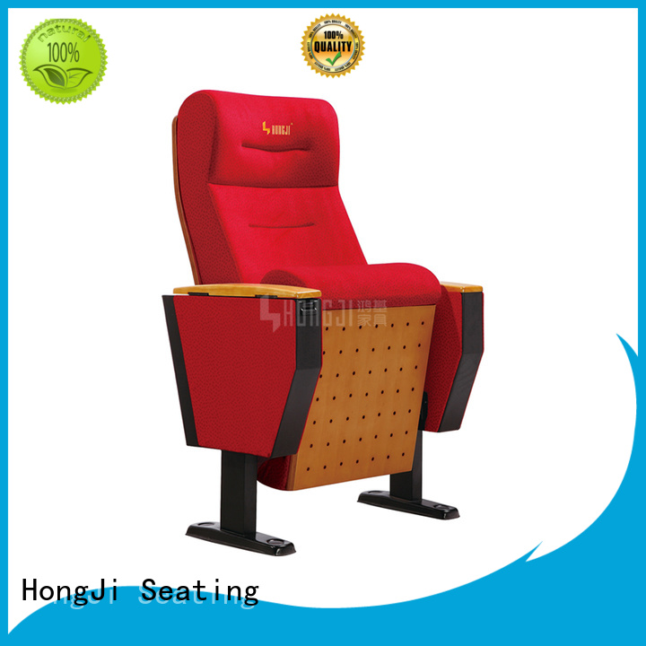 HONGJI outstanding durability black leather theater seats supplier for office furniture