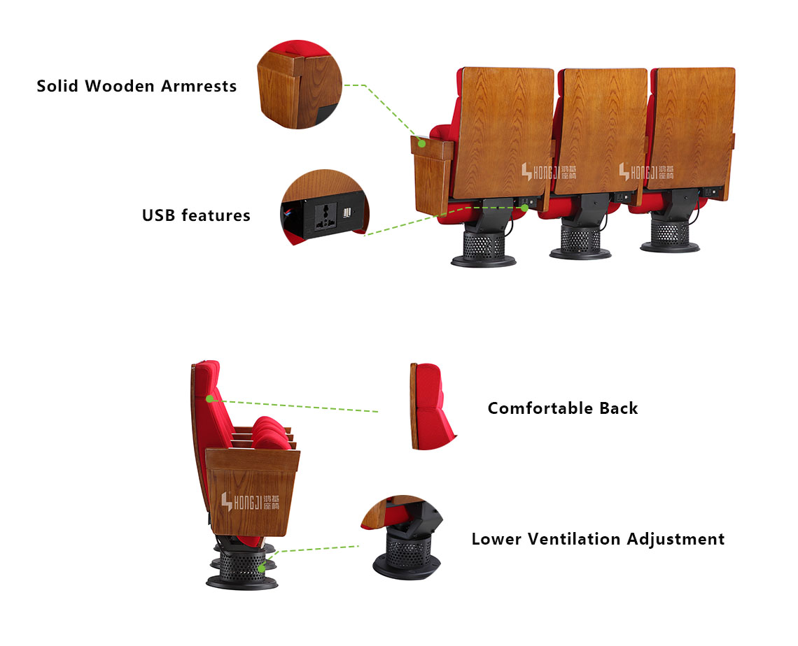 HONGJI chair movable auditorium seating table university