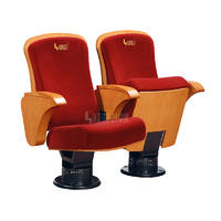 Elegant Wooden Armrest Vistor Cinema Auditorium Theater Chair HJ803C