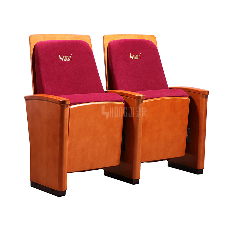 Wooden Armrest University Conference Theater Auditorium Seating HJ8009