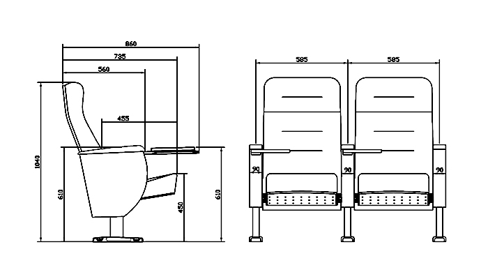 HONGJI dubai theater room chairs modern for