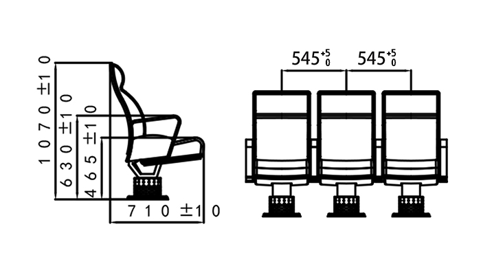 outstanding durability 4 chair theater seating newly style supplier for office furniture