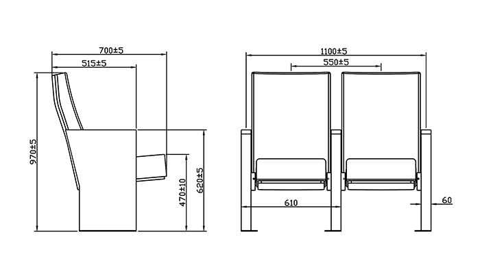 HONGJI newly style commercial theater seating manufacturers manufacturer for sale