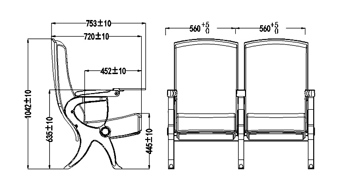 fixed Church Seating with furniture