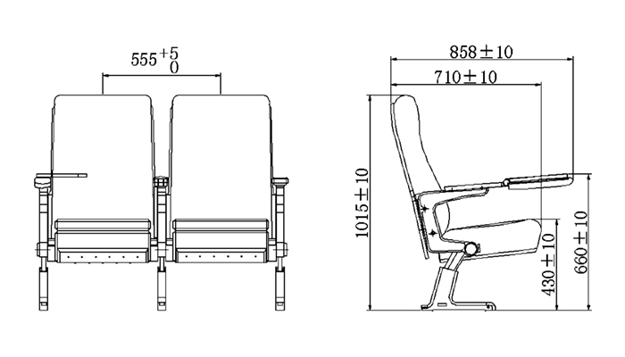 HONGJI armchair red leather theater seats writing office