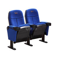 Cheap hotsale metal steel leg cinema seat with cup holder  HJ16F