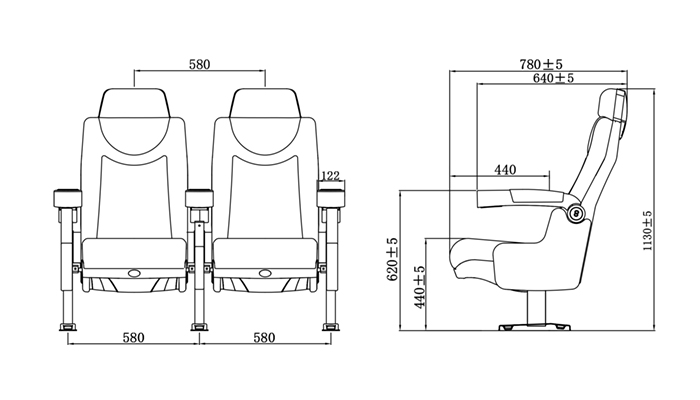 HONGJI hj9913b luxury theater seating factory for cinema