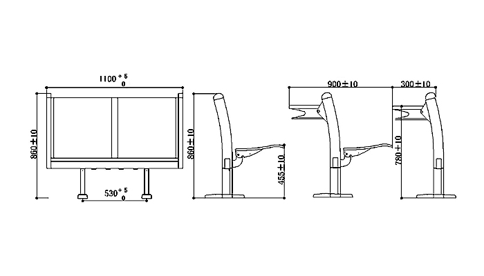 HONGJI ISO9001 certified metal school desk supplier for school