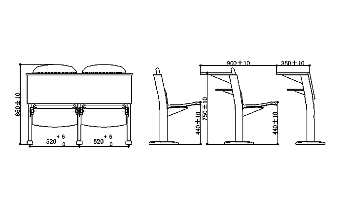 HONGJI tc973b education chair factory for high school