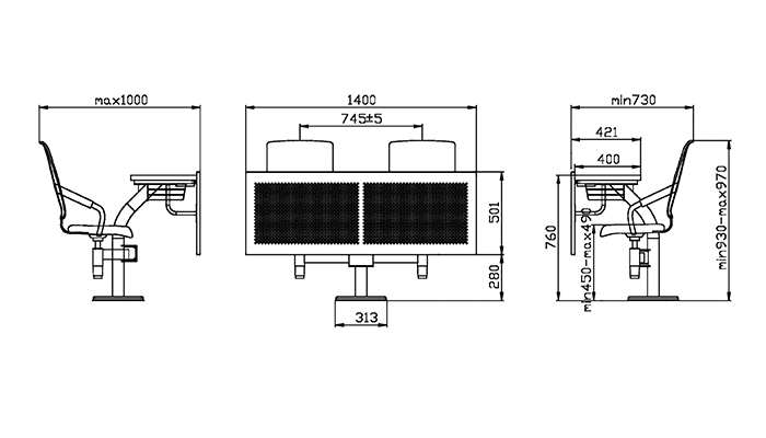 HONGJI ISO14001 certified class desk supplier fpr classroom