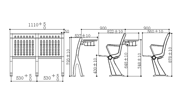 HONGJI ergonomic elementary school chairs factory fpr classroom