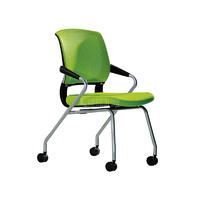 Office Furniture Folding Cheap Mesh Stackable Chair With Castors G090A