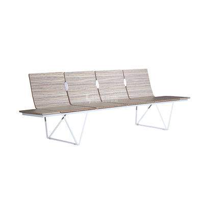 hot sale Curve plywood waiting chair airport chair public seating  for European design H63B-4T