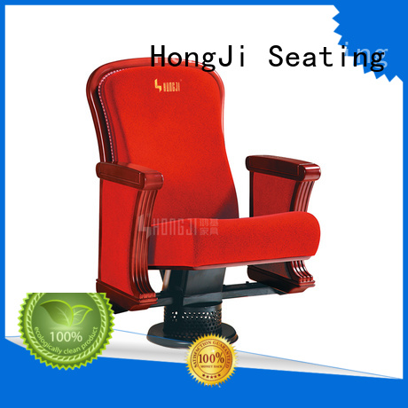 HONGJI newly style soft leather theater chairs factory for university classroom