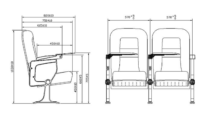 HONGJI newly style lecture hall seating design supplier for cinema-1