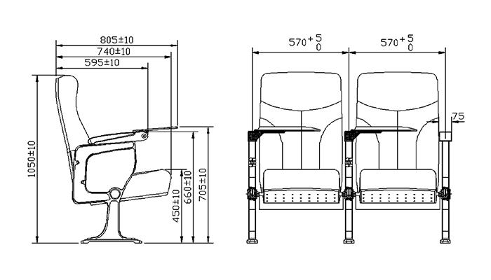 HONGJI elegant lecture seating factory for university classroom-1