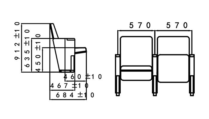 HONGJI newly style black leather theater chairs supplier for office furniture-1