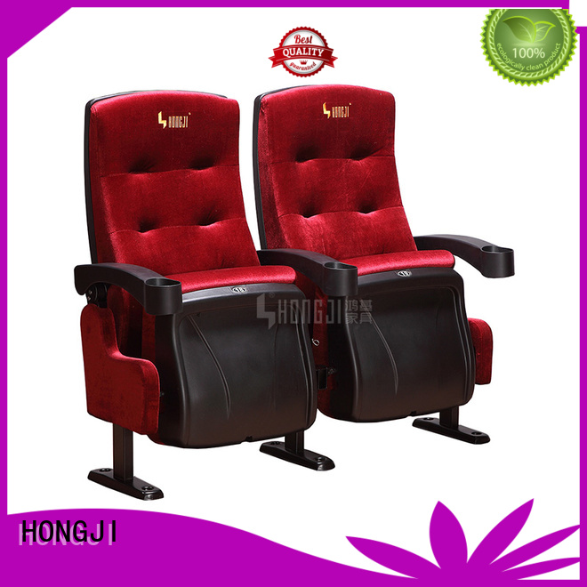 HONGJI fashionable home theater seating 4 seater directly factory price for theater