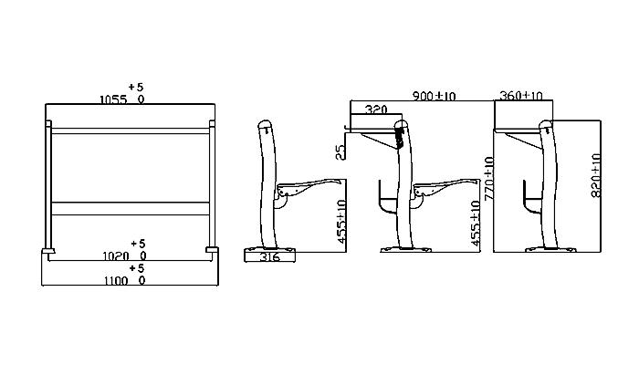 HONGJI ISO14001 certified primary school furniture supplier for high school-1