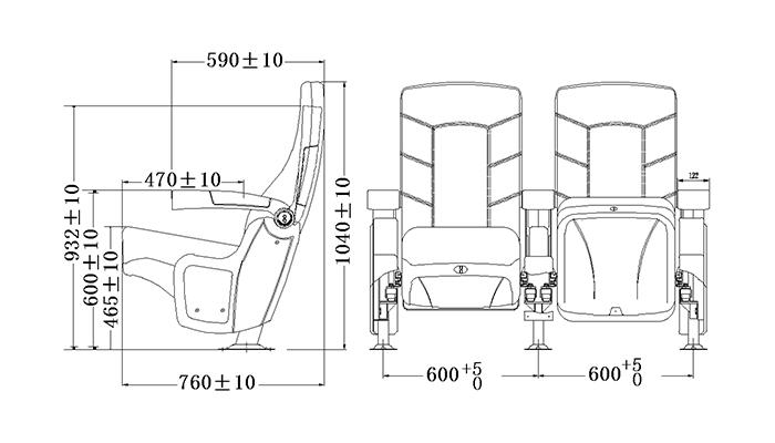 HONGJI hj9910b movie theater with reclining seats directly factory price for cinema-1