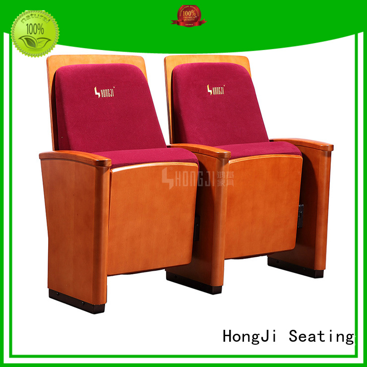 HONGJI newly style soft leather theater chairs factory for sale