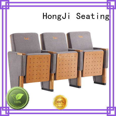 HONGJI black leather theater seats supplier for student