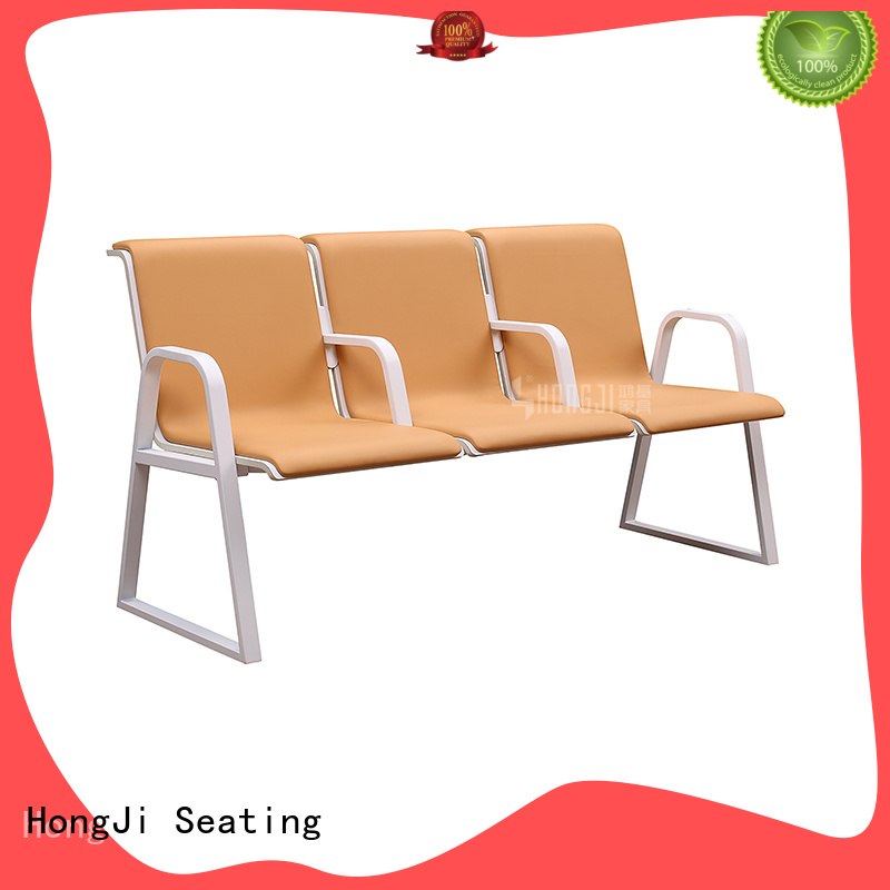 HONGJI European style stainless steel waiting chair for travel terminal