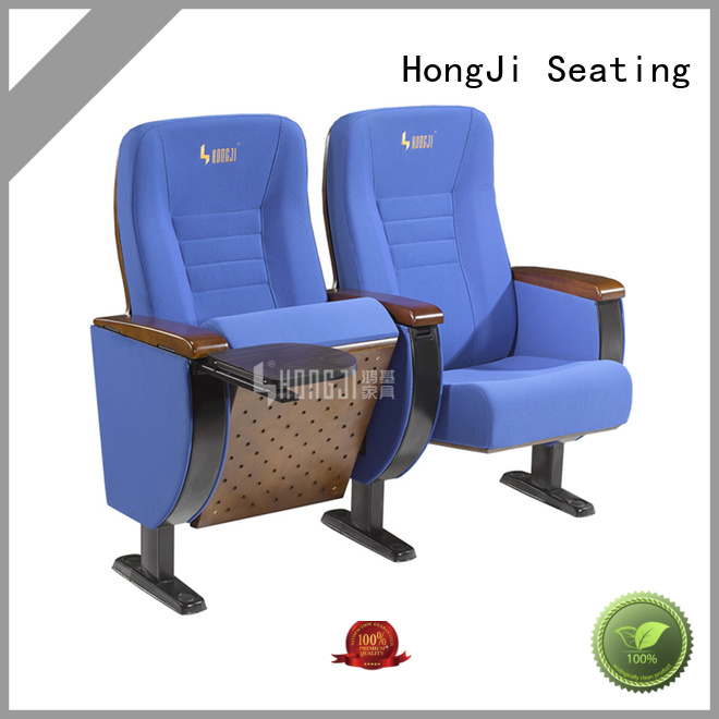 Price wooden hall auditorium seat design with tablet HJ82