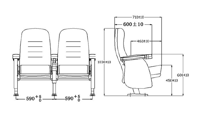 HONGJI elegant home theater chairs competitive price for cinema-1