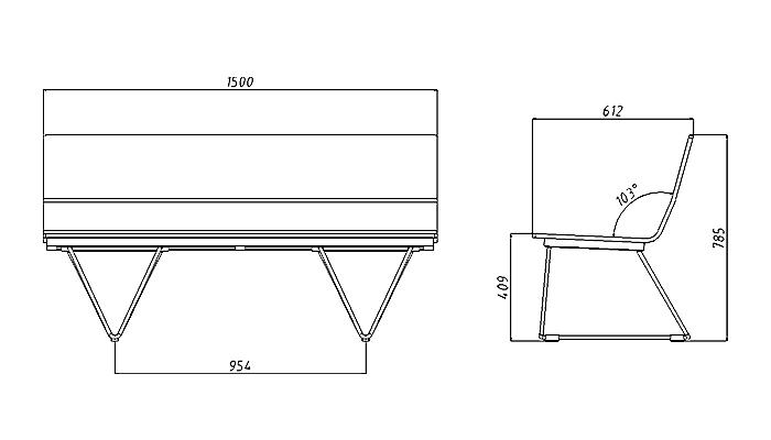 durable in use hospital waiting chair h72b3fs design for bank-1