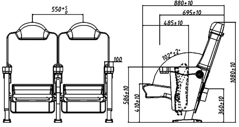 HONGJI hj16d movie theater furniture for homes directly factory price for cinema-1