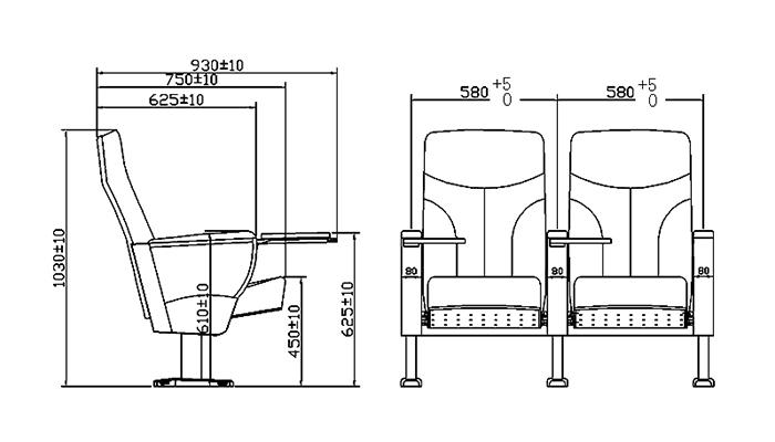 HONGJI high-end black leather theater chairs manufacturer for office furniture-1