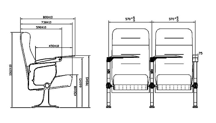 HONGJI outstanding durability affordable church chairs manufacturer for student-1