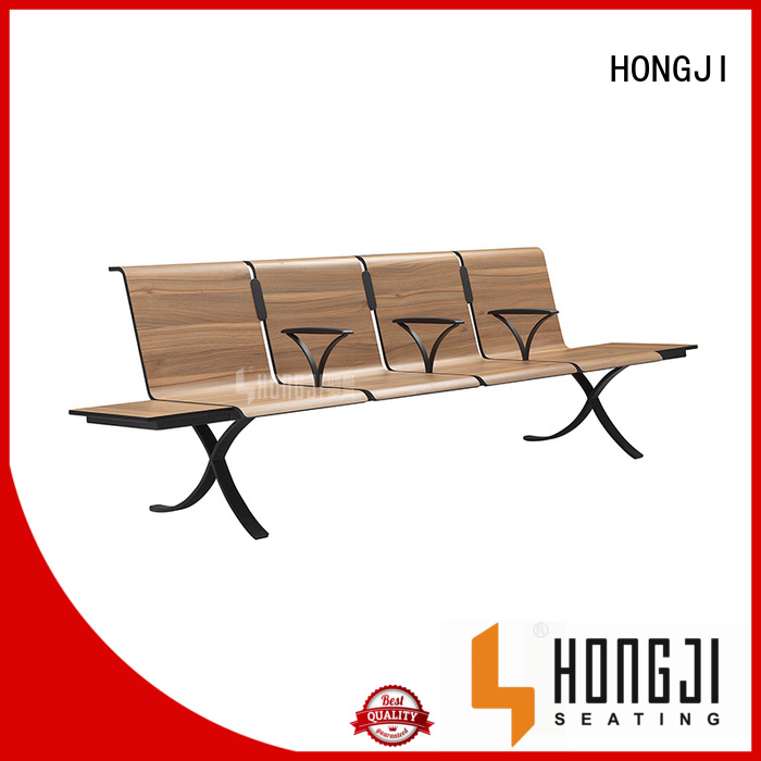 HONGJI European style stainless steel waiting chair fine workmanship for bank