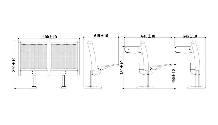 HONGJI ISO9001 certified classroom tables for university-1