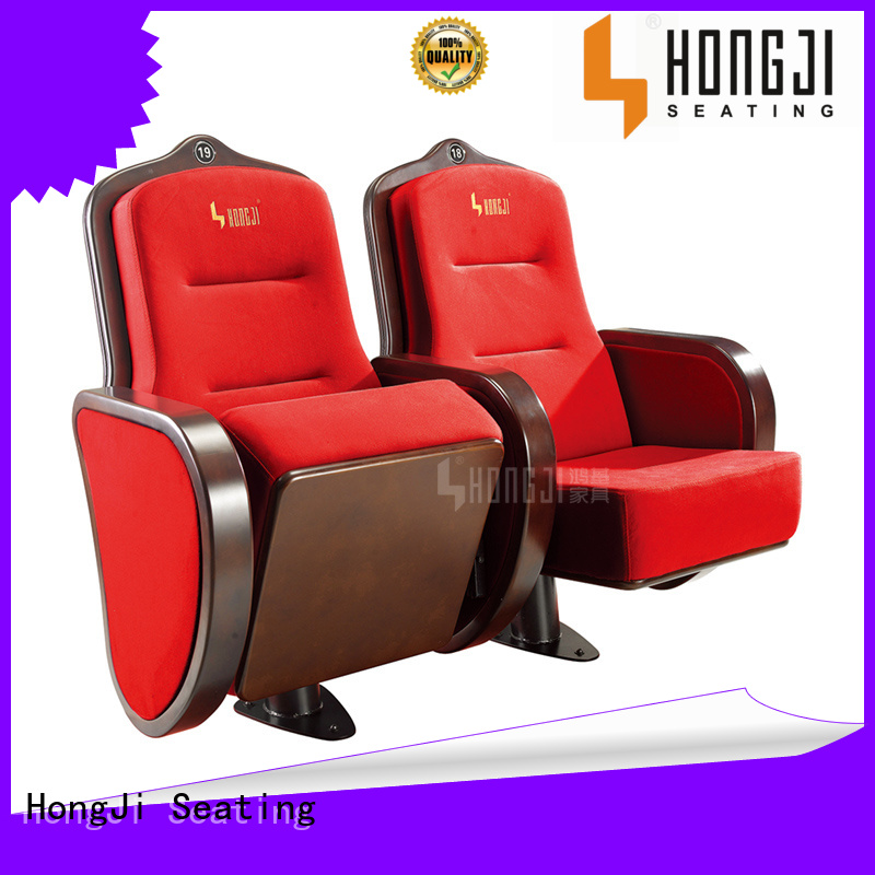 lecture theatre chairs fabric foldable HONGJI Brand company