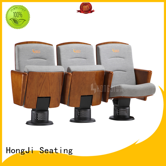 HONGJI unparalleled real leather theater seating factory for sale