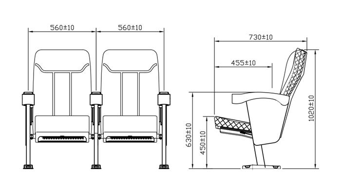 HONGJI hj815b home theater seating 4 seater competitive price for cinema-1