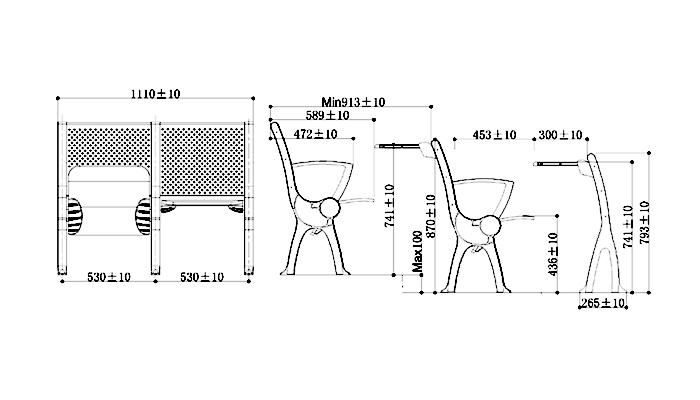 HONGJI ISO9001 certified study chair for students factory for high school-1