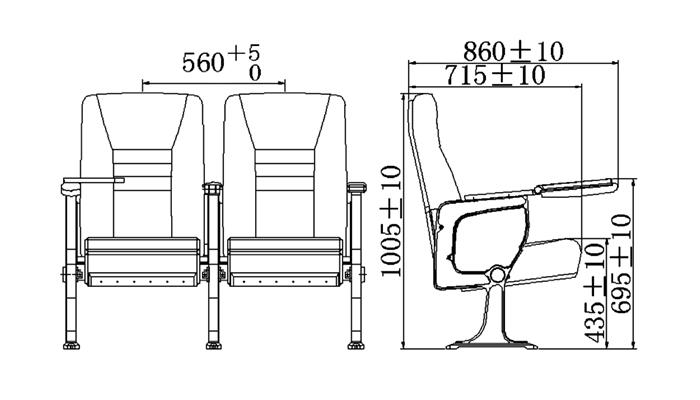 HONGJI stackable auditorium seating manufacturer for university classroom-1