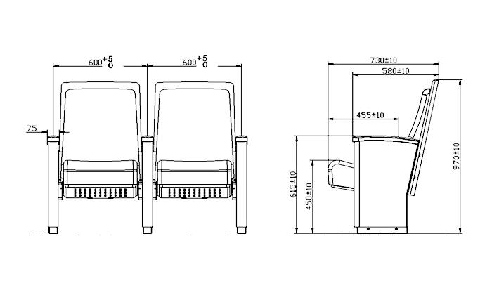 HONGJI outstanding durability auditorium seating design manufacturer for university classroom-1