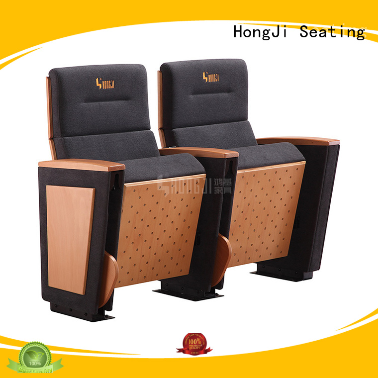 HONGJI real leather theater seating manufacturer for student