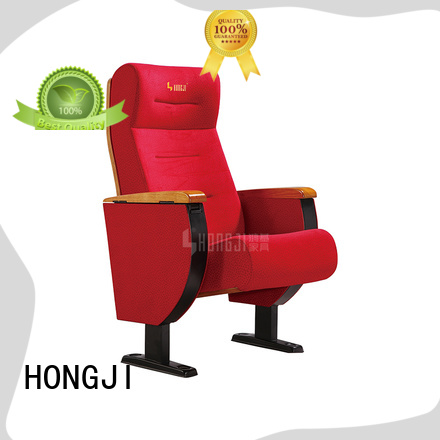 high-end red leather theater seats factory for office furniture HONGJI