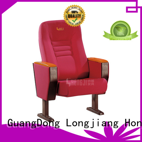 HONGJI newly style 2 seat theater chairs manufacturer for cinema