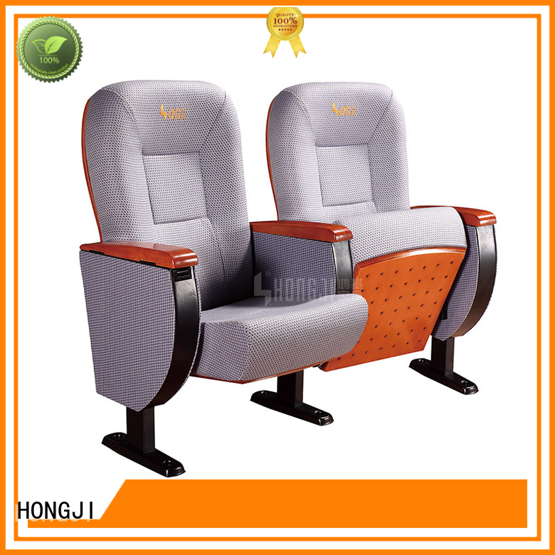 HONGJI outstanding durability real leather theater seating supplier for office furniture