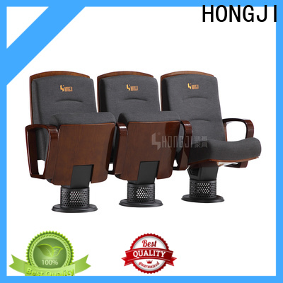 HONGJI unparalleled red leather theater seats factory for university classroom